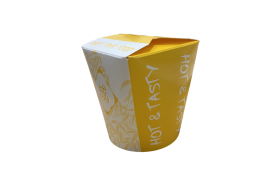 32oz Yellow/White Cardboard...