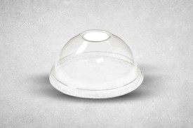 95mm Clear Plastic Recyclable DL95 Dome Lids with Hole