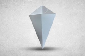 Medium White Cardboard Recyclable Cone